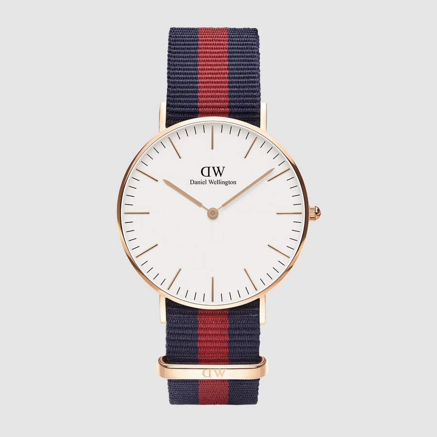 Đồng Hồ Dw Daniel Wallington Classic Oxford Nam Trắng Xanh Đỏ